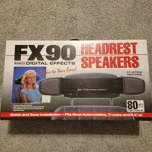 FX-90 Headrest Speakers Portable Digital Effects by Kraco Brand New
